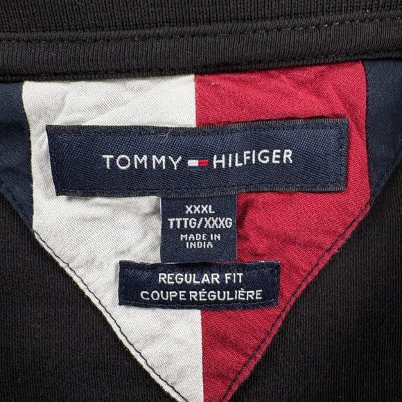 Tommy Hilfiger Polo Shirt XXXL Black Regular Fit New York Embroidered Logo VTG - Picture 3 of 6